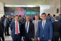Presidente do Sistema Transporte, Vander Costa, participa da  do contrato de concessão da BR-381